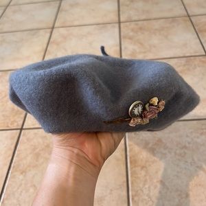 Women’s Lloyd Made‎ in Hong Kong 100% Wool Gray Beret Hat